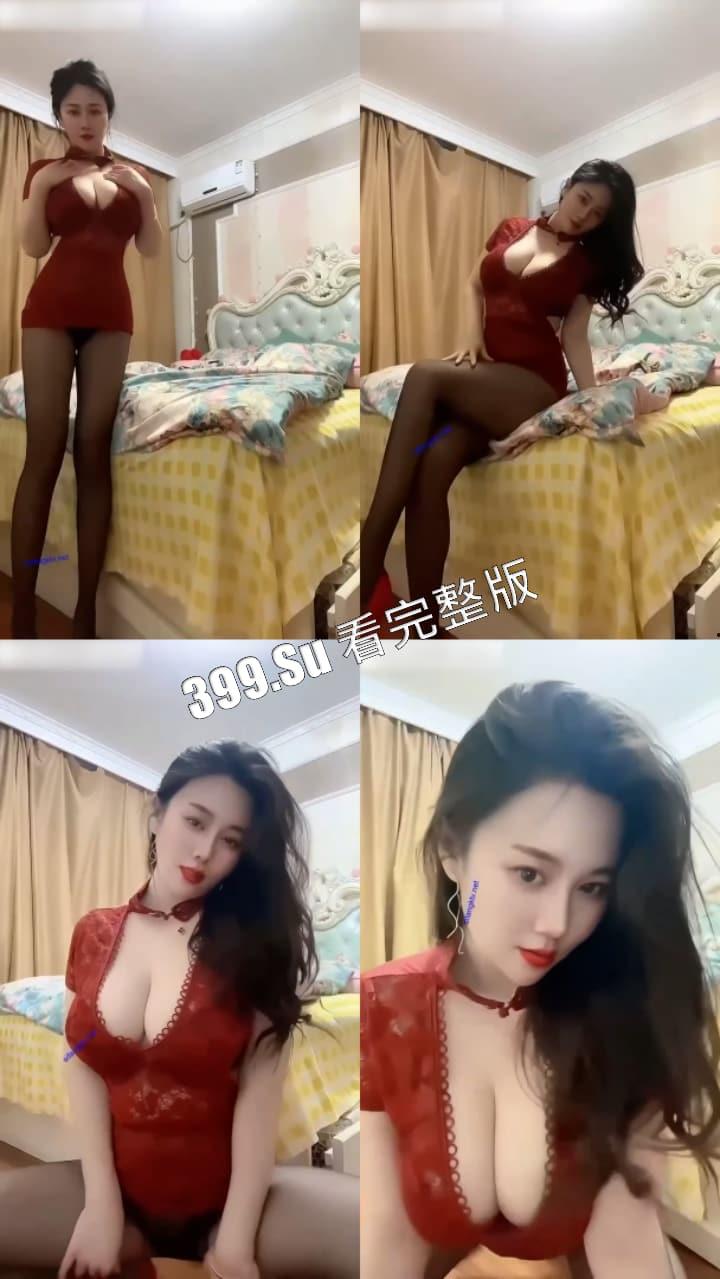 抖音快手百万粉丝 #潘诗诗 制服丝袜大尺度性感扭腰 请把红色短裙丝袜焊在身上！微密圈福利视频合集-6