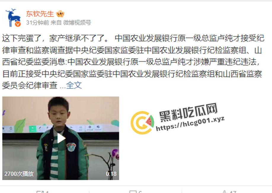 坑爹一号！中国农业发展银行总监【卢纯才】儿子讲台上称农业发展银行是自己家的产业 老子立马被查 这下没法继承咯-2
