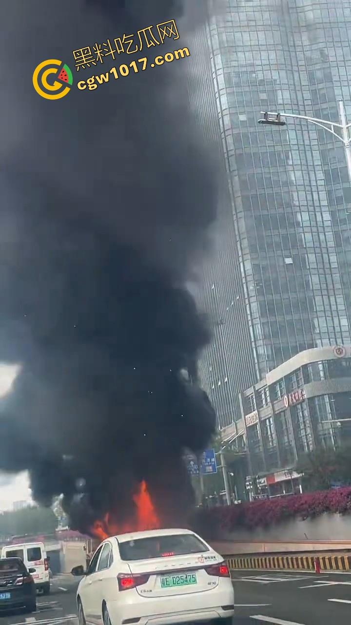 广东佛山季华园隧道口公交车发生自燃，现场浓烟滚滚，火势极其的大，具体自燃原因还待查明！-5