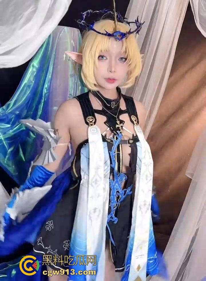 清纯巨乳少女【Umeko】Cosplay弗勒尔德利斯，大奶骚穴情趣装扮，激情诱惑令你性欲高涨！-3