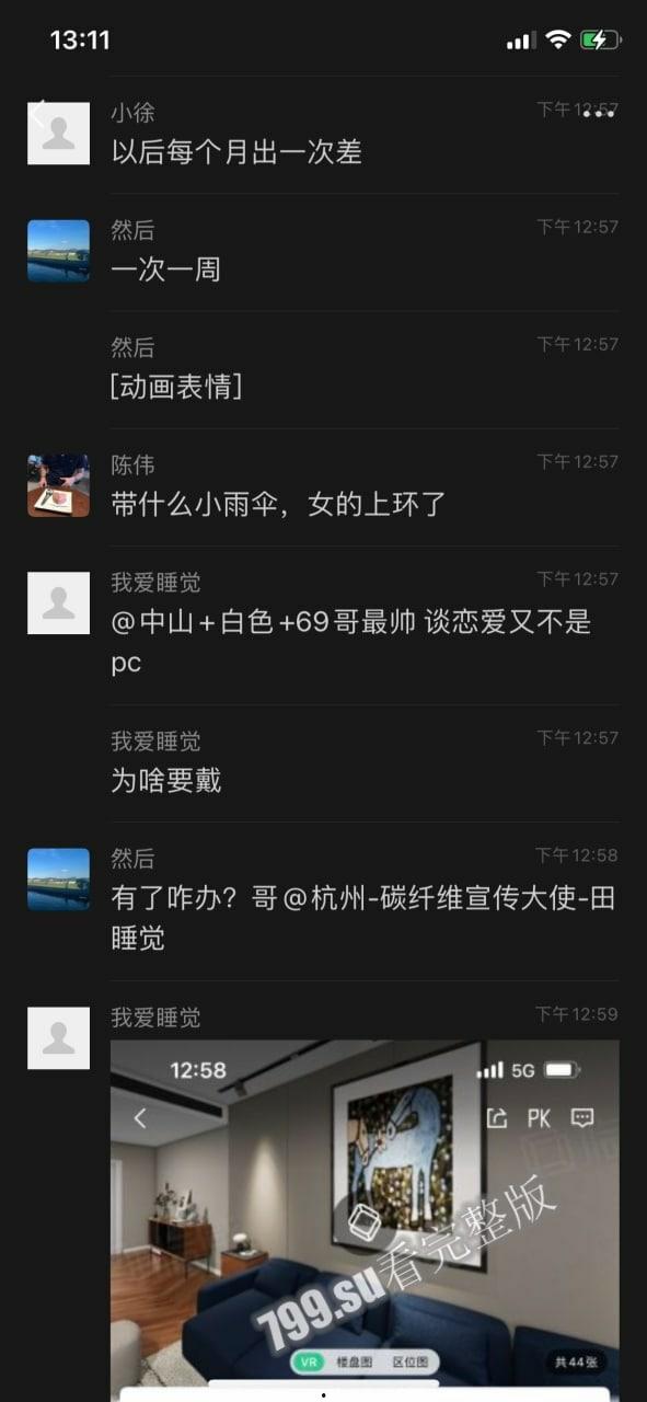 抖音百万粉丝网红「车晚晚」与有钱人 田总 群里直播约战 网络疯传-21