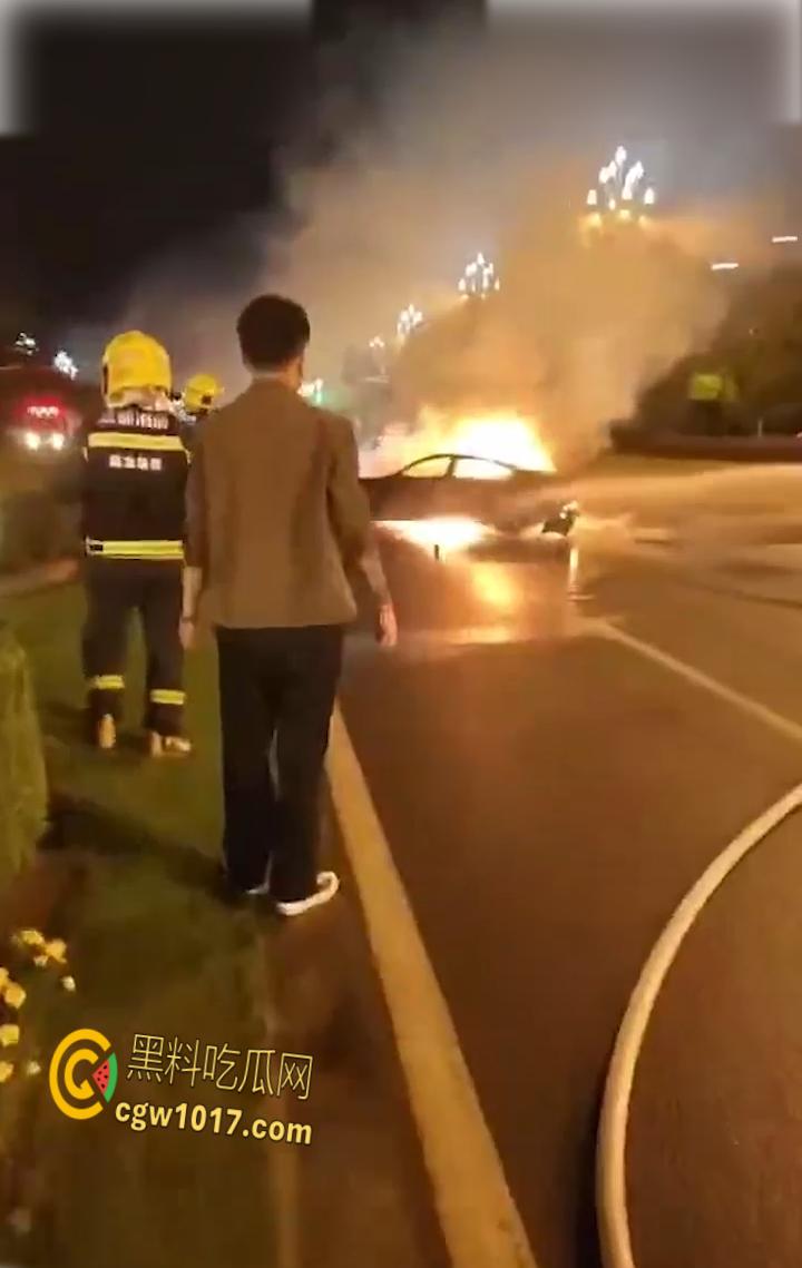 四川成都小米SU7追尾起火,路人胳膊砸到出血,也没能打开窗户,等消防人员开车门时,已经车毁人亡了!-7
