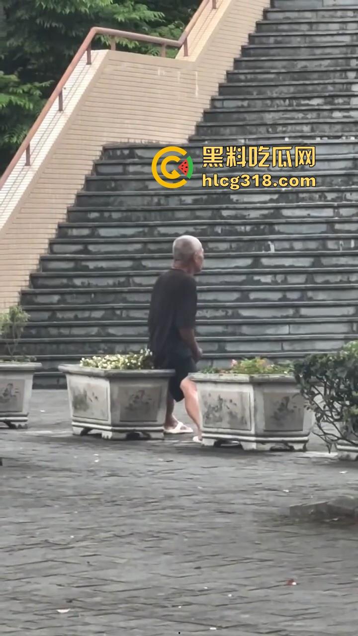 八旬老登公园门口在线打飞机，是不是看到有啥好看的啊姨啊，打得这么起劲，都快撸出火了！-5