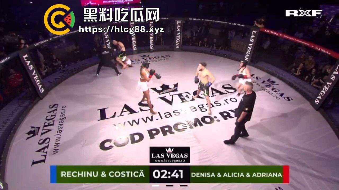 罗马尼亚三成人博主大奶妹进八角楼打拳被拳手狂揍,这要是换到床上2个男的都不够看!-6