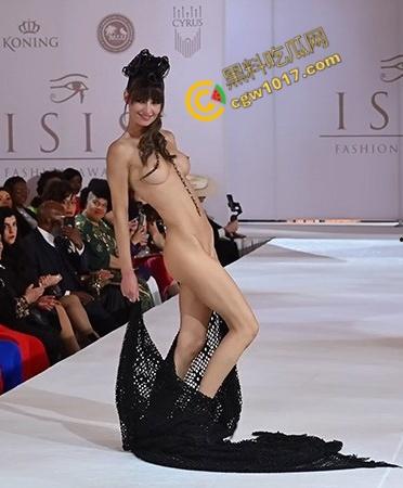 赤裸人肉T台狂肆绝伦！名模疯狂展示肉体，雪白胴体用猫步献上视觉大饱餐，美乳荡漾，宣告时尚之美！-4