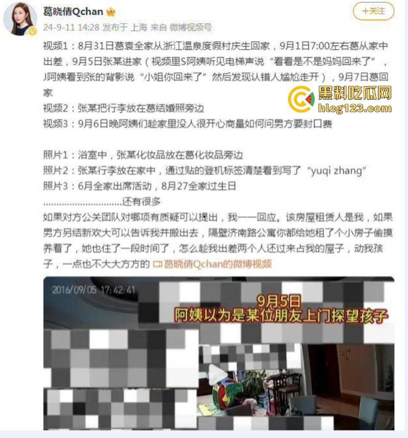 新锤！葛晓倩曝张雨绮入室出轨视频 保姆索封口费内幕！-5