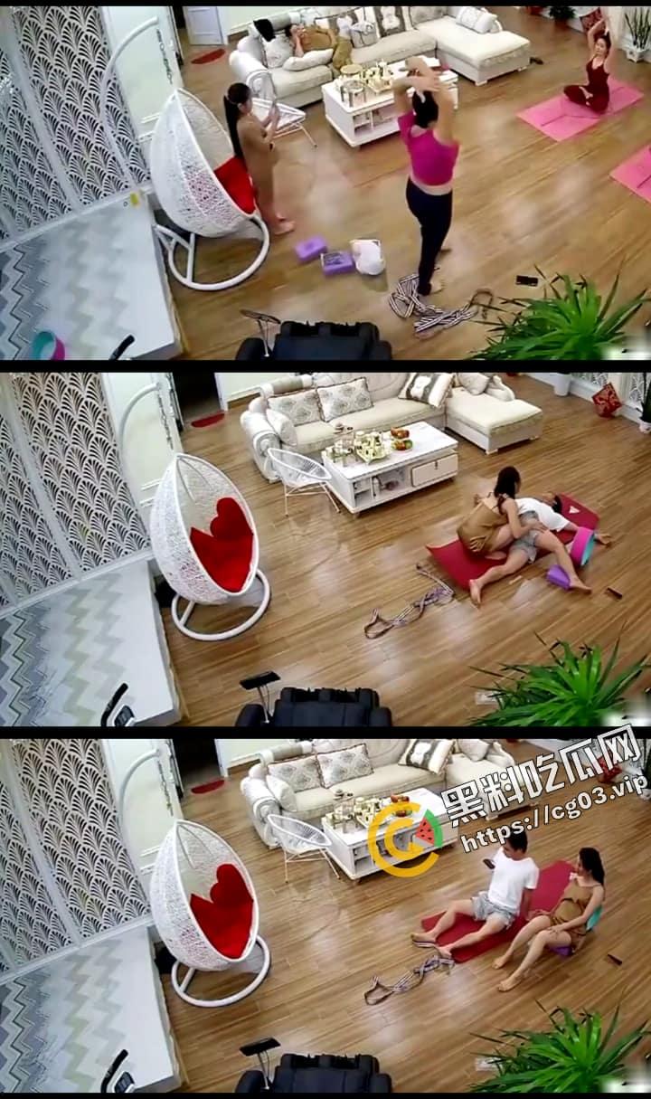 炸裂瓜！破解有钱人家得的网络监控  混乱的性关系毁人三观！男主人和老婆的瑜伽老师  还有丈母娘都有奸情！-1