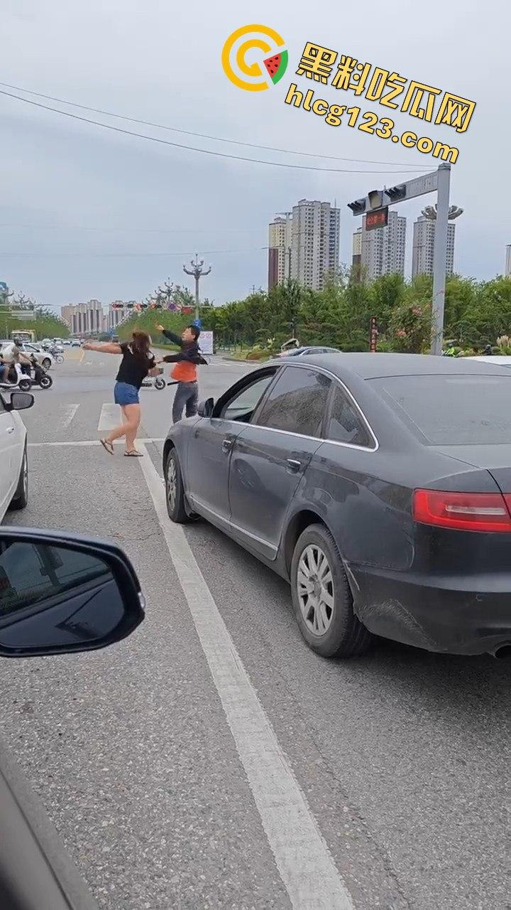 斑马线前路怒症爆发，男女大打出手，打架场面竟如游泳比赛般精彩！-7
