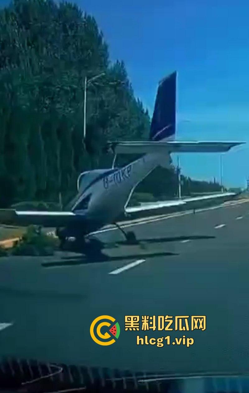 感谢大哥送来的飞机！辽宁大连一飞机失控掉落在公路上-1